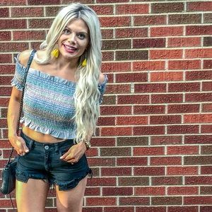 Two piece top comes with matching skirt